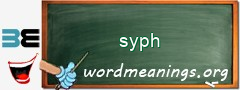 WordMeaning blackboard for syph